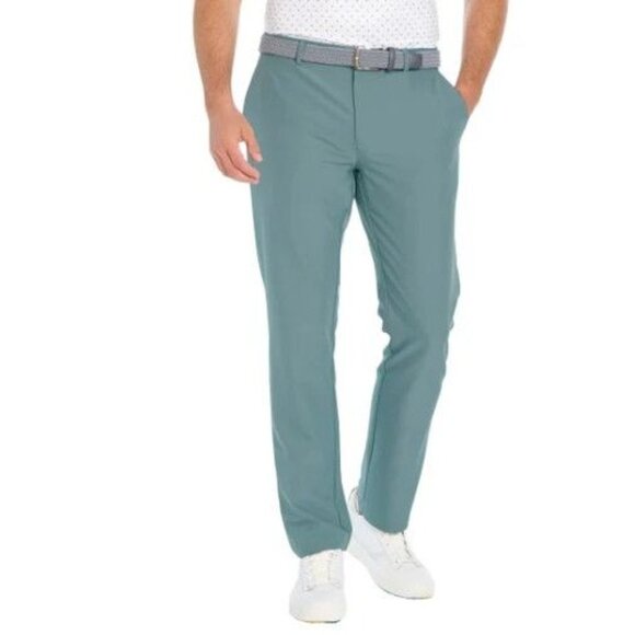 NWOT Greg Norman Men's 36X30 Green Performance Tech Pants Flax Waist - Picture 1 of 7